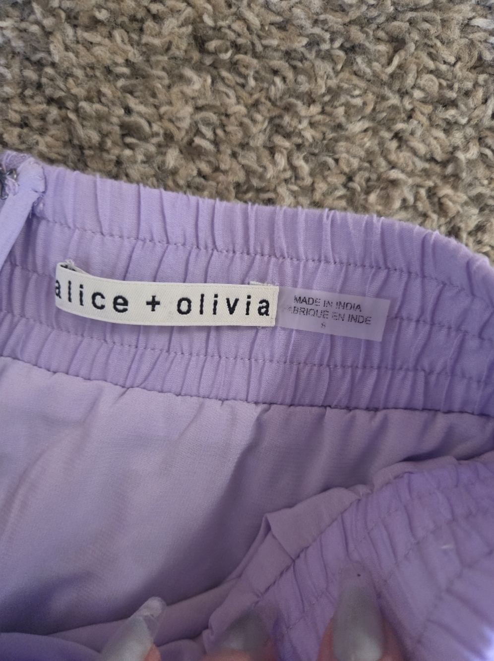 Alice + Olivia Lavender Eyelet Maxi Skirt - Picture 3 of 8